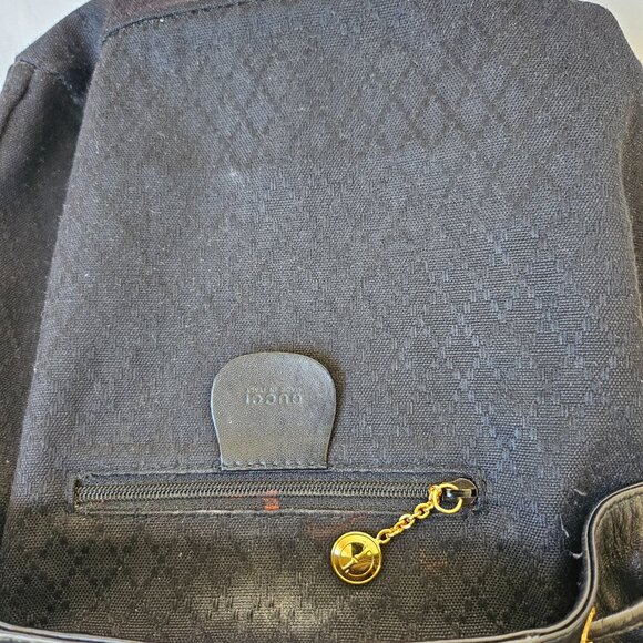 EUC Gucci Bamboo Backpack Leather Mini Black - Picture 10 of 13